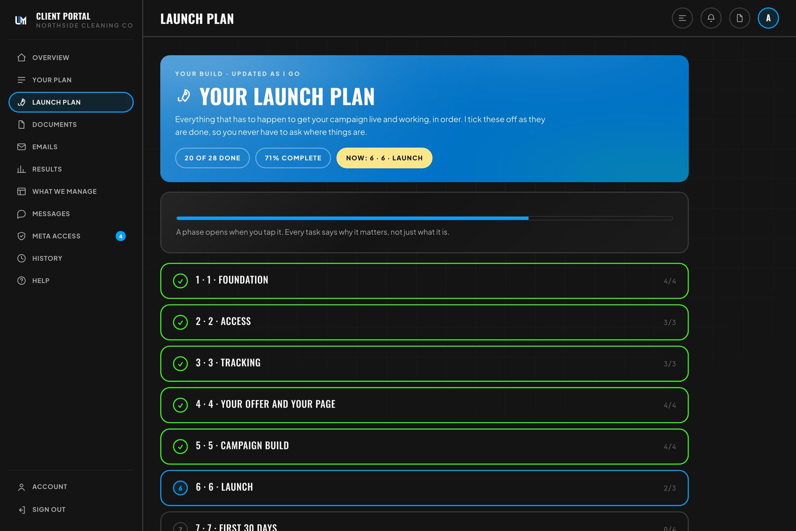 Launch plan